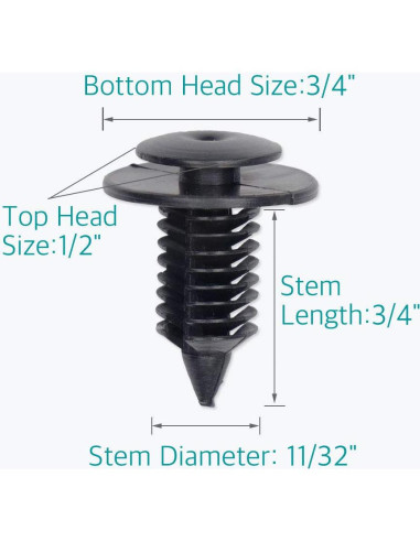 20 Sujetadores de Panel de Recorte Lantee para Ford y Dodge