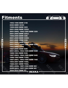 25 Clips de Tira de Umbral Rexka para BMW E32 E34 E36 E38 E39 E46 E65 E66 X3 2