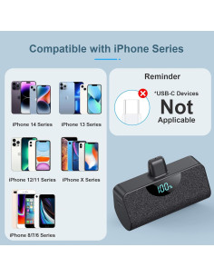 Cargador Portátil Power Bank 5200mAh para iPhone - 20W Rápido 2