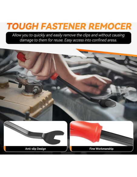 Kit de Clips de Parachoques Auto Dinastía 680 Pcs con Herramientas