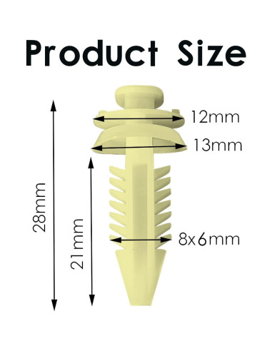 30 Sujetadores de Panel de Recorte de Puerta TOPCNOEM 15545202