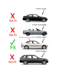 Ventana trasera derecha BMW 323i 325i 328i 330i 1999-2005 2
