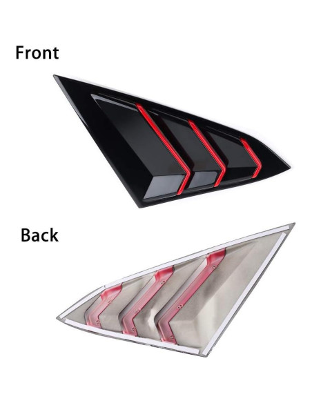Persianas Laterales Traseras Honda Civic 10 Gen Thenice - Negro Rojo