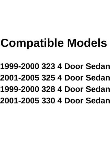 Ventana trasera derecha BMW 323i 325i 328i 330i 1999-2005