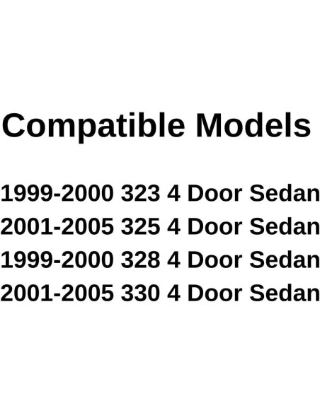Ventana trasera derecha BMW 323i 325i 328i 330i 1999-2005