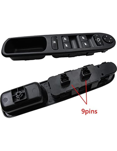 Interruptor de Control de Ventana Eléctrica Genérico para Peugeot 307