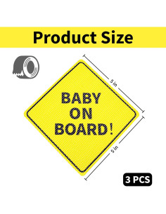 Calcomanías Bebé a Bordo BFXM - 3 Piezas 12.7 cm Vinilo 2