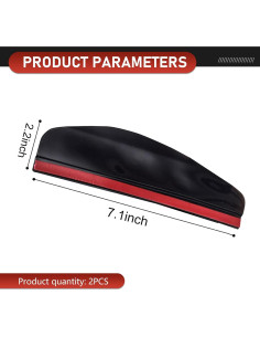 Protector de Lluvia para Espejo Retrovisor Qurbuns 2 PCS Negro 2