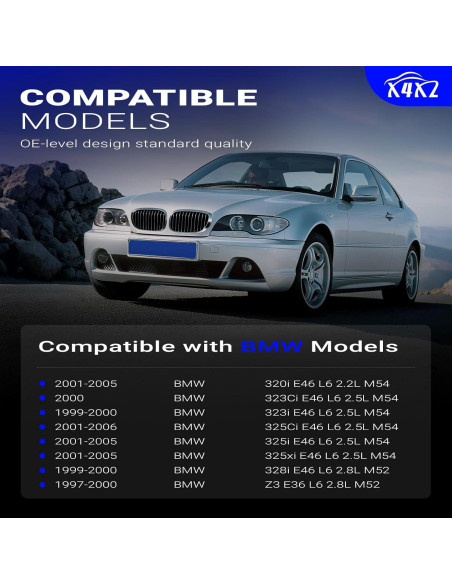 Manguera de Entrada de Aire X4XZ para BMW E46 E36 Z3 0.45kg