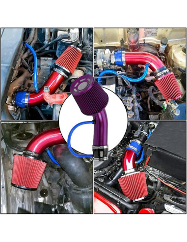 Kit de Entrada de Aire Frío BARTOO 3'' Aluminio Filtro Universal