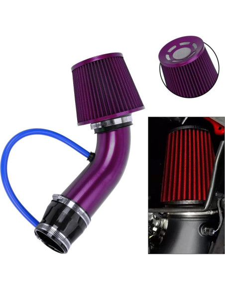 Kit de Entrada de Aire Frío BARTOO 3'' Aluminio Filtro Universal