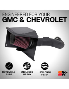 Sistema de Admisión de Aire Frío K&N 57-3070 para Chevy/GMC 2009-2014 2