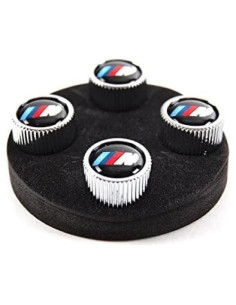 Juego de 4 tapas de válvula BMW M - Cromo, ajuste universal