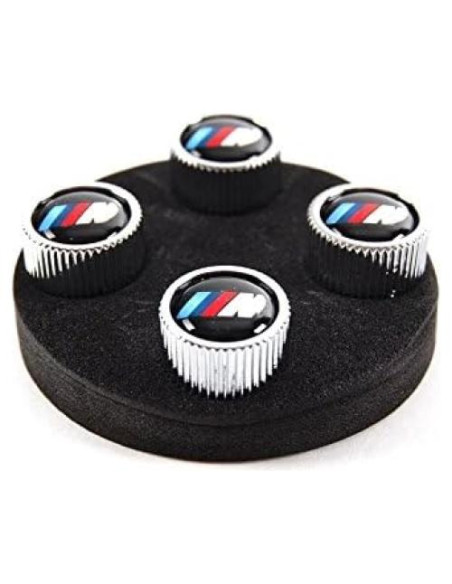 Juego de 4 tapas de válvula BMW M - Cromo, ajuste universal