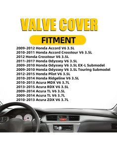 Cubierta de Válvula de Motor Aluminio Rojo MILIPARTS 3.5L 3.7L 2