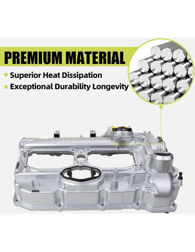 Cubierta de Válvula de Aluminio Mocar7 para BMW 2.0L 2012-2018