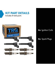 Kit de Encendido TRQ TKA05958 8 Piezas Bujías Iridio Audi VW 2