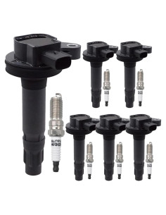 Paquete de Bobina de Encendido OYEAUTO UF553 y Bujías Iridio