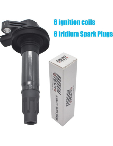 Paquete de Bobina de Encendido OYEAUTO UF553 y Bujías Iridio