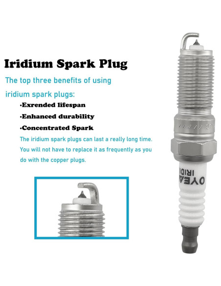 Paquete de Bobina de Encendido OYEAUTO UF553 y Bujías Iridio