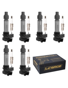 Paquete de 6 Bobinas de Encendido y Bujías LCWRGS para GMC 2010-2016