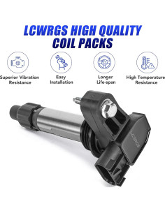 Paquete de 6 Bobinas de Encendido y Bujías LCWRGS para GMC 2010-2016 2