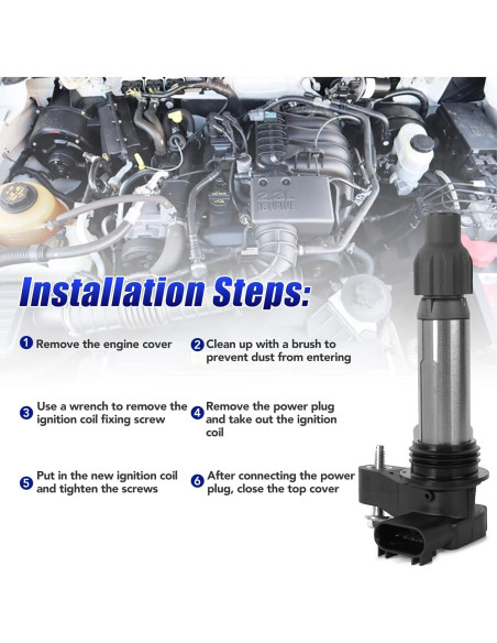 Paquete de 6 Bobinas de Encendido y Bujías LCWRGS para GMC 2010-2016