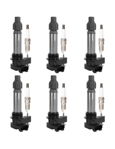 Paquete de 6 Bobinas de Encendido y Bujías LCWRGS para GMC 2010-2016