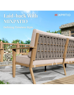 Juego de Muebles de Patio 5 Piezas MIXPATIO con Cojines Impermeables 2