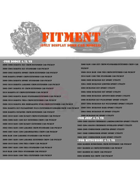 Paquete de 8 Bobinas de Encendido y Bujías OYEAUTO 4.7L V8