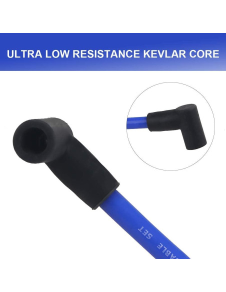 Cables de Encendido de Bujía JDMON 10.5mm para Ford BBF
