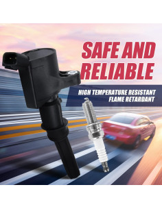 RANSOTO Bobinas de Encendido DG508 y Bujías SP479 para Ford 2