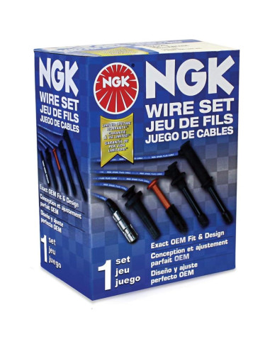 Juego de Cables de Bujía NGK RC-EUX008 7mm Resistente al Calor