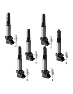 Paquete de bobinas de encendido UF522 y bujías iridio DEEGOOLY