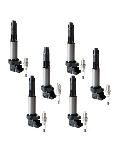 Paquete de bobinas de encendido UF522 y bujías iridio DEEGOOLY