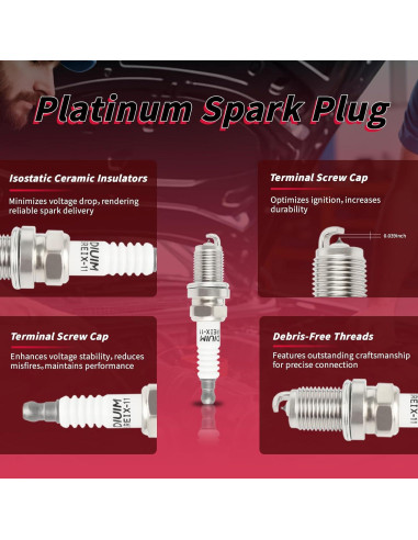 Juego de 3 Cables de Bujía y 6 Bujías de Iridio ATURMC
