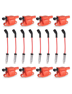 ENA Juego de 8 Bobinas de Encendido y Cables de Bujía 8mm