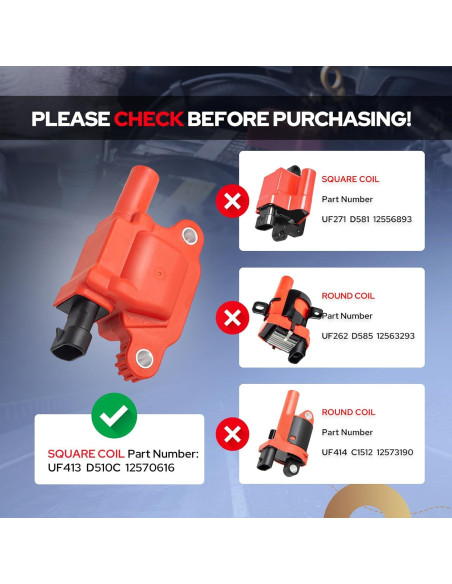 ENA Juego de 8 Bobinas de Encendido y Cables de Bujía 8mm