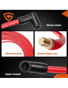 Juego de Cables de Bujía GEARCESS 10.5mm HEI para Chevy V8 2