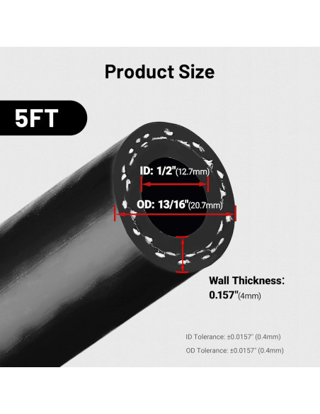 Manguera de Calefacción Silicona 12.7mm EVIL ENERGY 1.52m