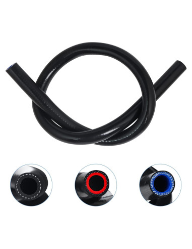 Manguera de Calefacción Silicona KDP 1/4" ID 1.5M Reforzada