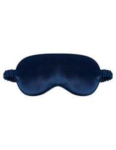 Máscara de Sueño de Seda QIANCAIWANG Azul Oscuro 21.5x9.5cm