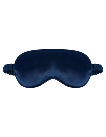 Máscara de Sueño de Seda QIANCAIWANG Azul Oscuro 21.5x9.5cm