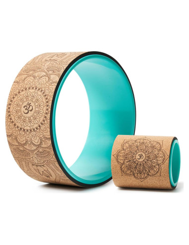 Rueda de Yoga FARINOK con Almohadilla Extra Ancha 33cm