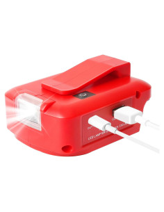 Adaptador de Poder USB para Baterías Milwaukee 18V y DEWALT 20V