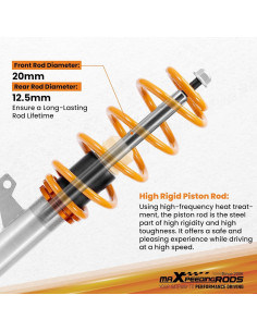 Amortiguadores Ajustables maXpeedingrods para VW Jetta y Golf 2