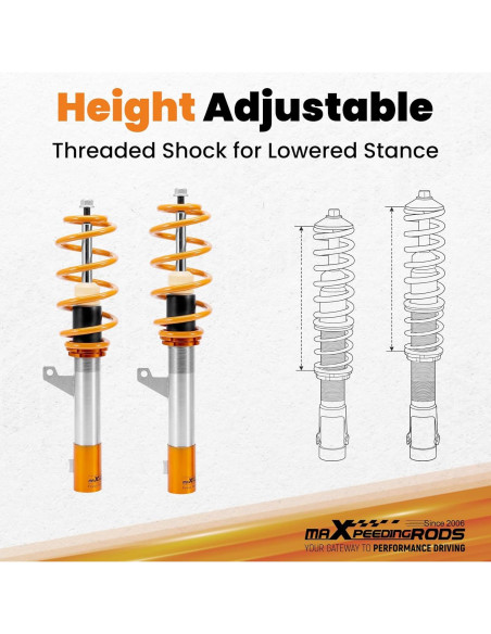 Amortiguadores Ajustables maXpeedingrods para VW Jetta y Golf