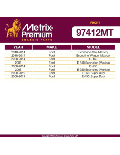 Kit de Enlace de Barra Estabilizadora Delantera Metrix 97412MT 2