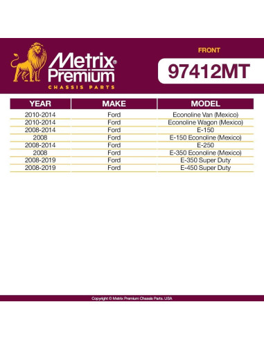 Kit de Enlace de Barra Estabilizadora Delantera Metrix 97412MT