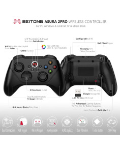 Controlador Inalámbrico BEITONG BTP-A1T2 para PC y Android 2